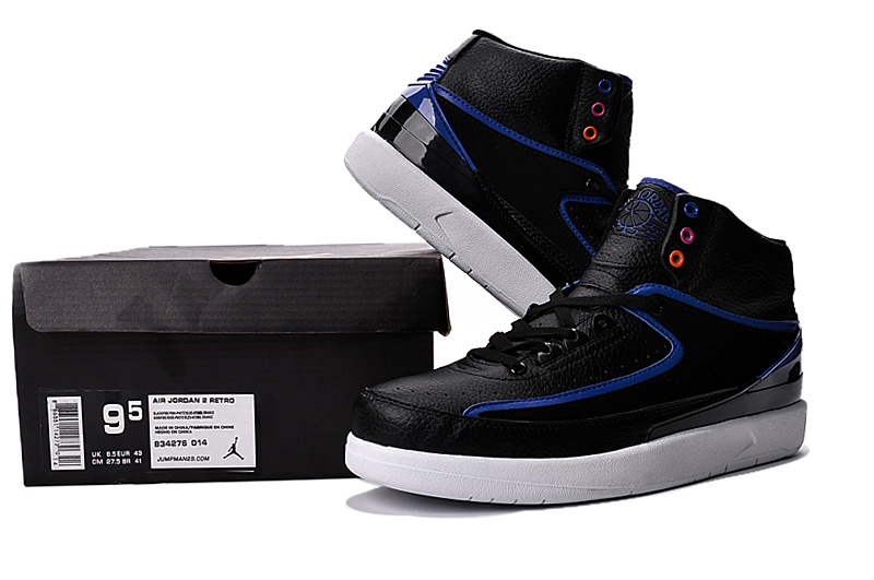 2016 Jordan 2 Black Blue Shoes